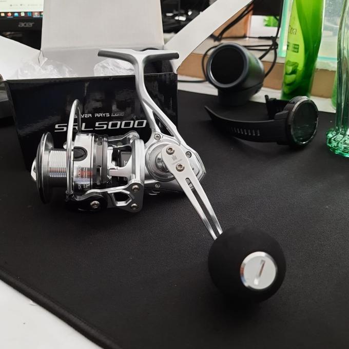 Reel Spinning Tridentech Silver Rays Light 21 New Metal Body Sw 5000 Premium Berkualitas
