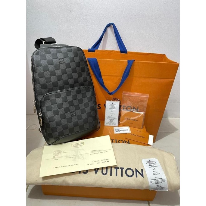 Jual TAS LV AVENUE SLING BAG DAMIER GRAPHITE / TAS LV AVENUE / TAS  SELEMPANG PRIA / TAS PRIA