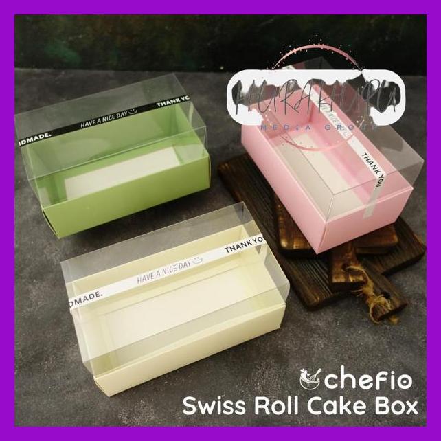 Kotak Kue Mika Paper Cake Box Korean Lunch Box Roti Donat Bolu Gulung Murah Banget 