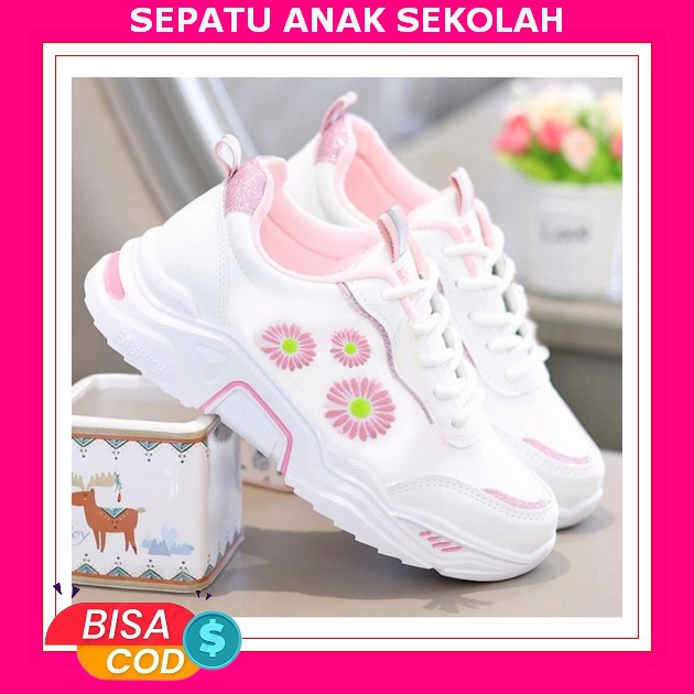 Sepatu Sneakers Anak Remaja Import Sekolah Tk Sd-Smp Perempuan Cewek Cowok Wanita Termurah Terlaris 