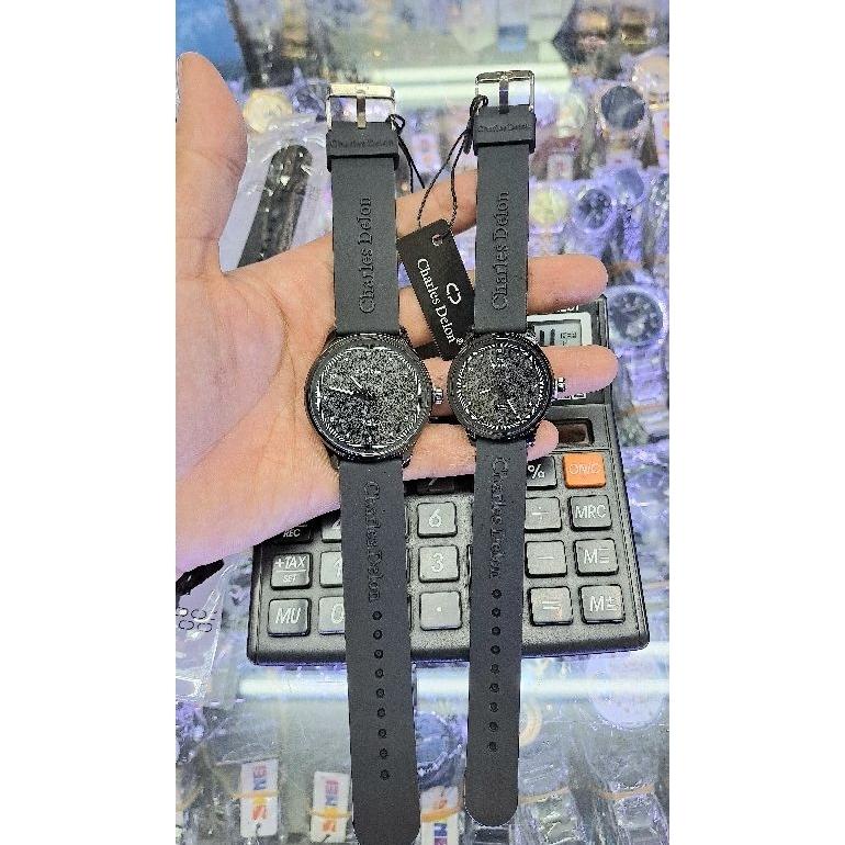 Jam Tangan Cauple Carles Delon Original Strap Karet Tahan Air/ Jam Tangan Cauple Harga Satuan
