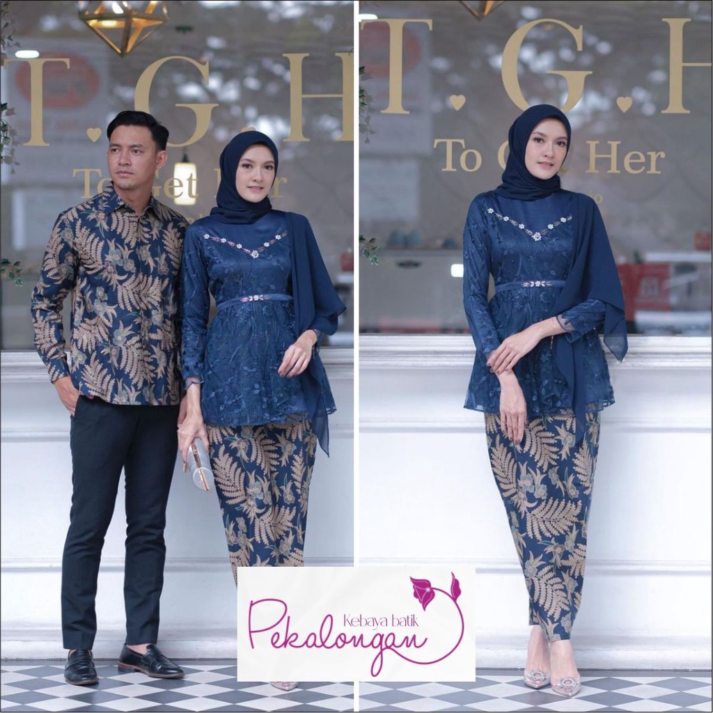 Batik Couple Kebaya Modern Kebaya Wisuda Lamaran Baju Tunangan Batik Brukat Terbaru Baju Couple Kond