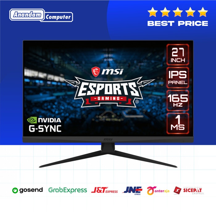 MSI Optix G273 MONITOR Gaming IPS Panel 1080p, 165Hz DP HDMI