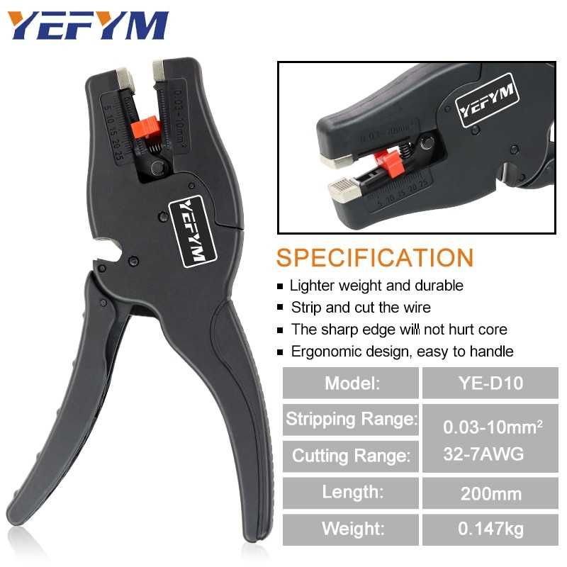 YEFYM Tang Kabel Multifungsi Wire Cutter Crimper Pliers 0.03-10 mm2 - 32-7AWG