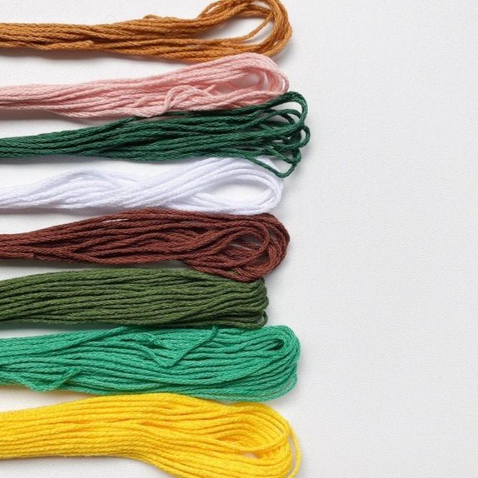 EMBROIDERY KIT PAAGE FLOWER / Paket kit menyulam pemula