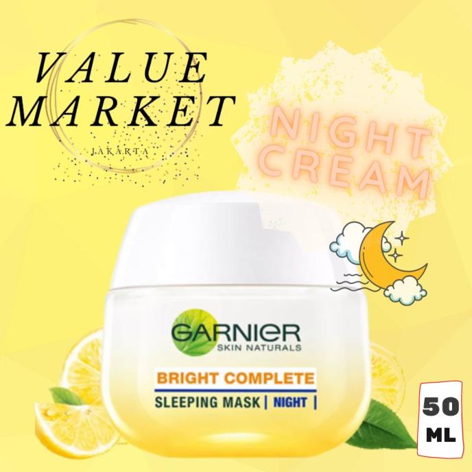 GARNIER BRIGHT COMPLETE YUZU NIGHT CREAM - KRIM MALAM (50ML)