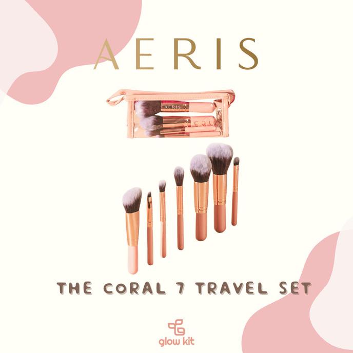 AERIS BEAUTE The Coral Travel (7 pcs Face & Eye Brush Set)