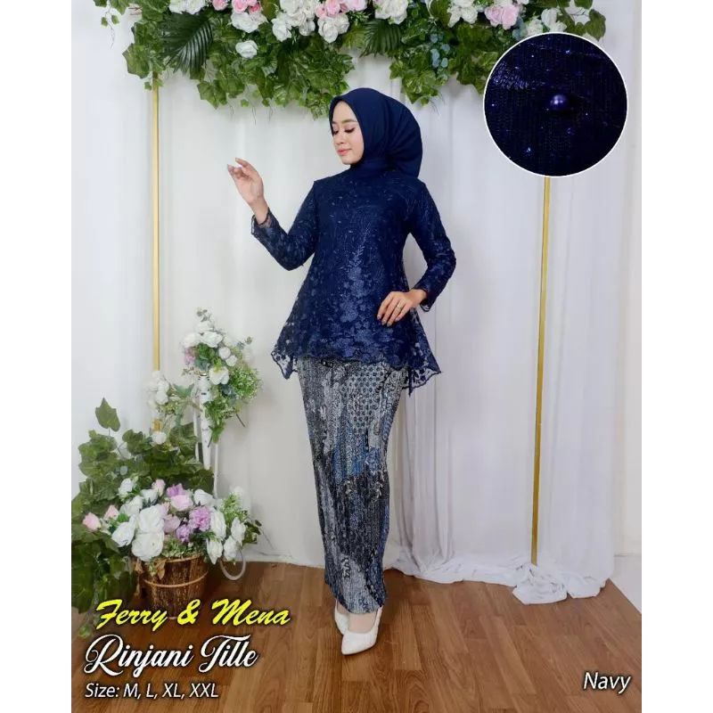 Kebaya Tunik Rinjani Tile / Tunik Brokat / Kebaya Modern / Kebaya tile / Kebaya Favorite / Batik Couple