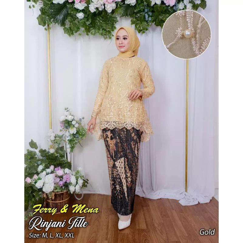 Kebaya Tunik Rinjani Tile / Tunik Brokat / Kebaya Modern / Kebaya tile / Kebaya Favorite / Batik Couple