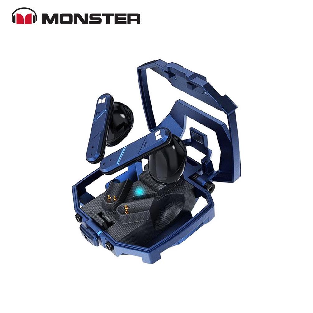 Monster Xkt09 Wireless Bluetooth Earphone Headset Earbuds Tws Gaming Hifi Stereo