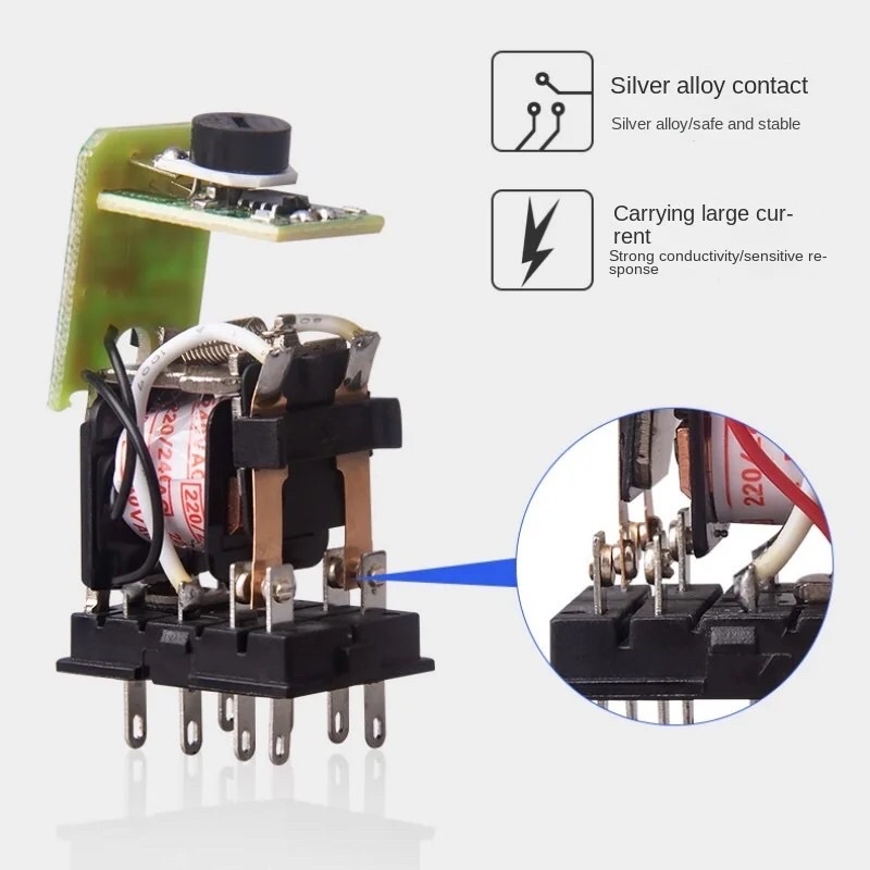 Timer Relay H3Y-2 AC 220V DC 12V 24V Tunda 0 - 30 Menit Detik Soket PYF08A 8pin
