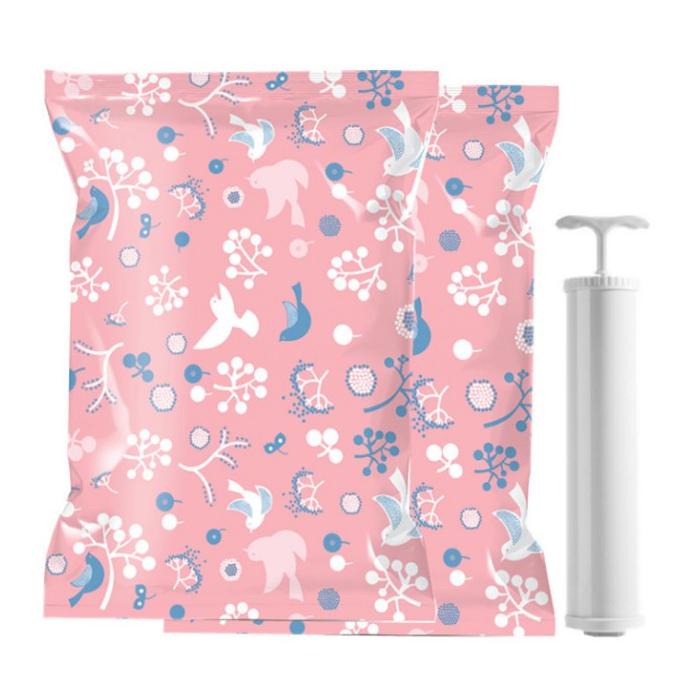 Kantong Vacuum Menyimpan Pakaian Plastic Travel Storage Bag Isi 10Pcs