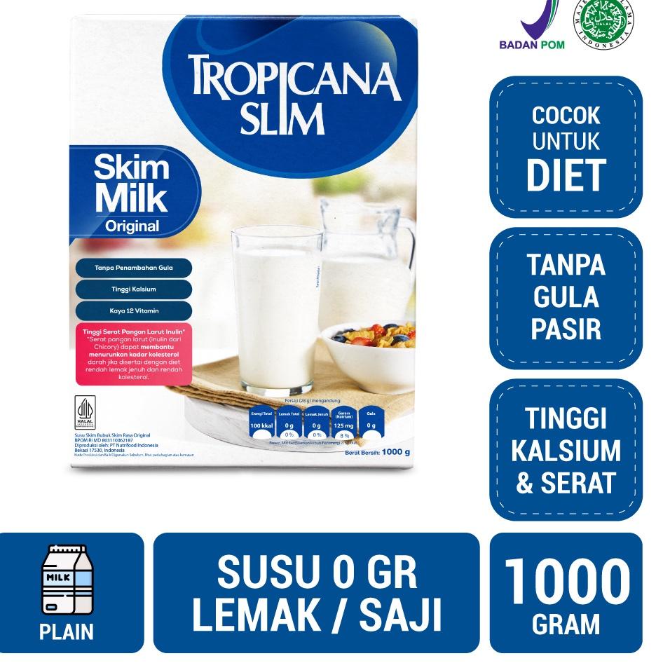 

✨Mall✨ Tropicana Slim Susu Skim Original 1000 gram - Bantu Turunkan Kolesterol !!!