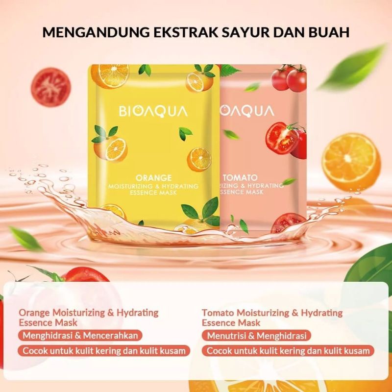 TAFBABY - BIOAQUA Sheet Mask Vegetables and Fruits 25gr  BPOM - Masker Wajah Bio Aqua