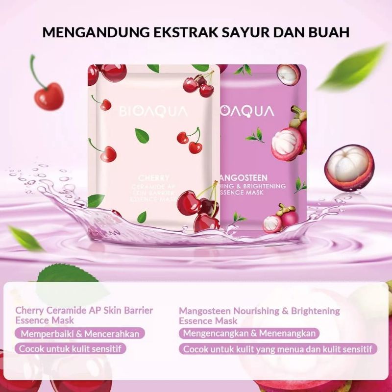 TAFBABY - BIOAQUA Sheet Mask Vegetables and Fruits 25gr  BPOM - Masker Wajah Bio Aqua