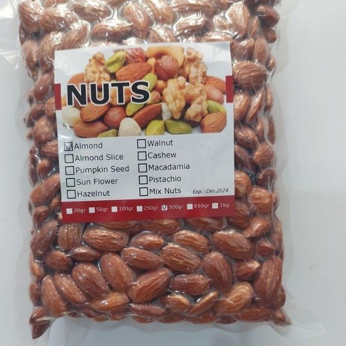 

12.12 ✨Promo✨ roasted almond kacang almond panggang 500gr grosir