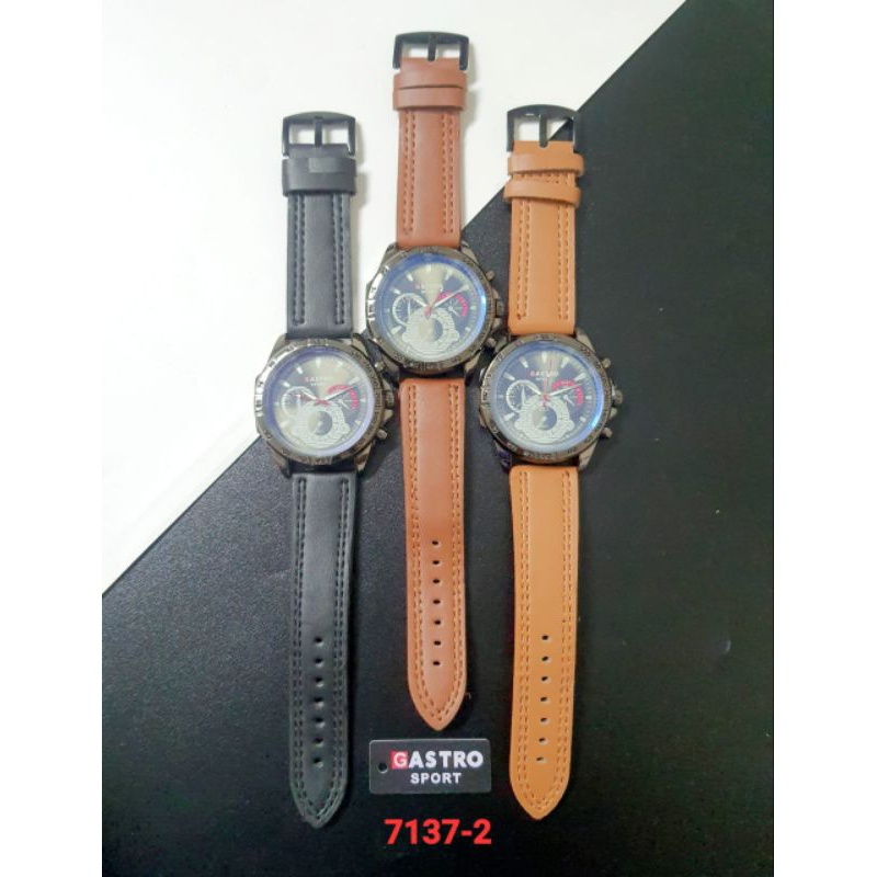 Jam Tangan Pria Jam Tangan Fashion Kulit Analog Gastro