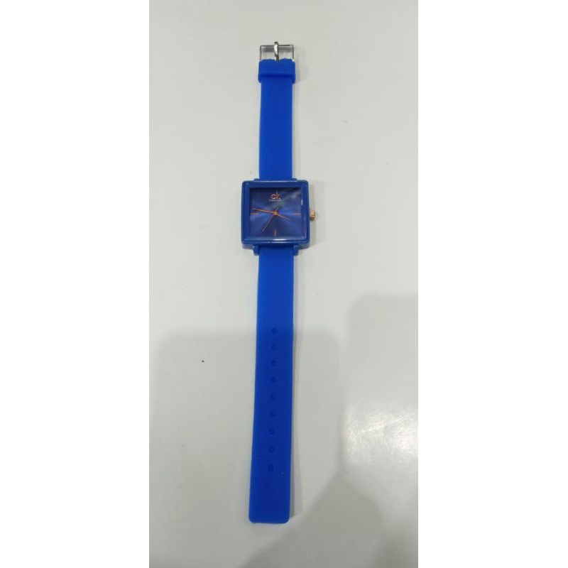 JAM TANGAN WANITA KOTAK CATUR  STRAP RUBBER ANALOG