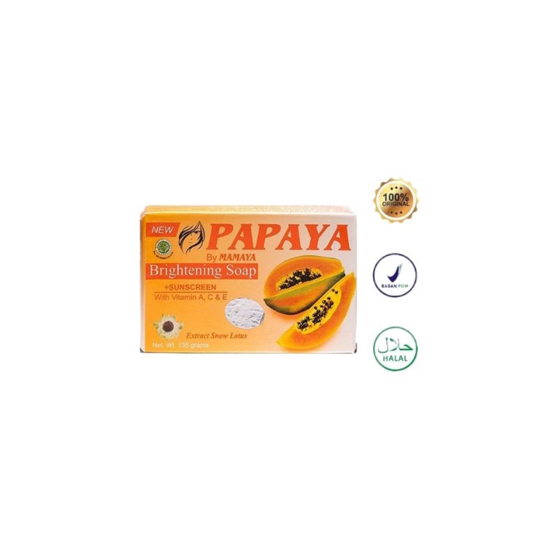 SABUN PEPAYA / PAPAYA BY MAMAYA 135GR ORIGINAL 100%