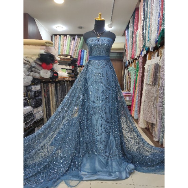 Kain Tile Ziad Nakad Sequin Dress Sapto Payet Denim