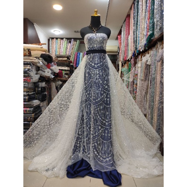 Kain Tile Ziad Nakad Sequin Dress Sapto Payet Offwhite