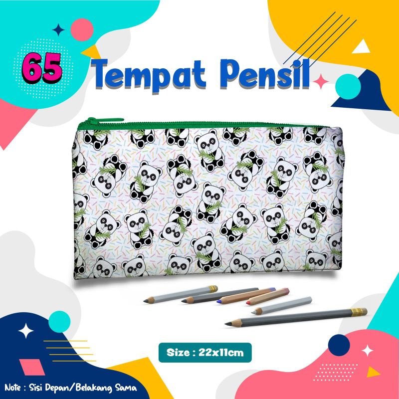 

Tempat Pensil Motif Panda 65/Pouch Alat Tulis Custom Nama Foto Souvenir Kado Hadiah Wadah Kostak Kotak Dompet