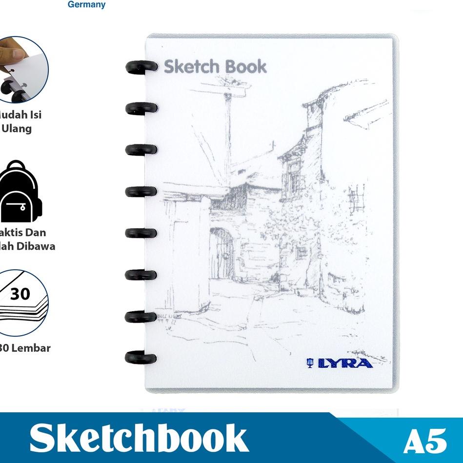 

Kekinian LYRA Buku Sketsa Ukuran A5 30 Lembar Sketch Book Binder Buku Bergambar LYR-9210250 Ready Laris