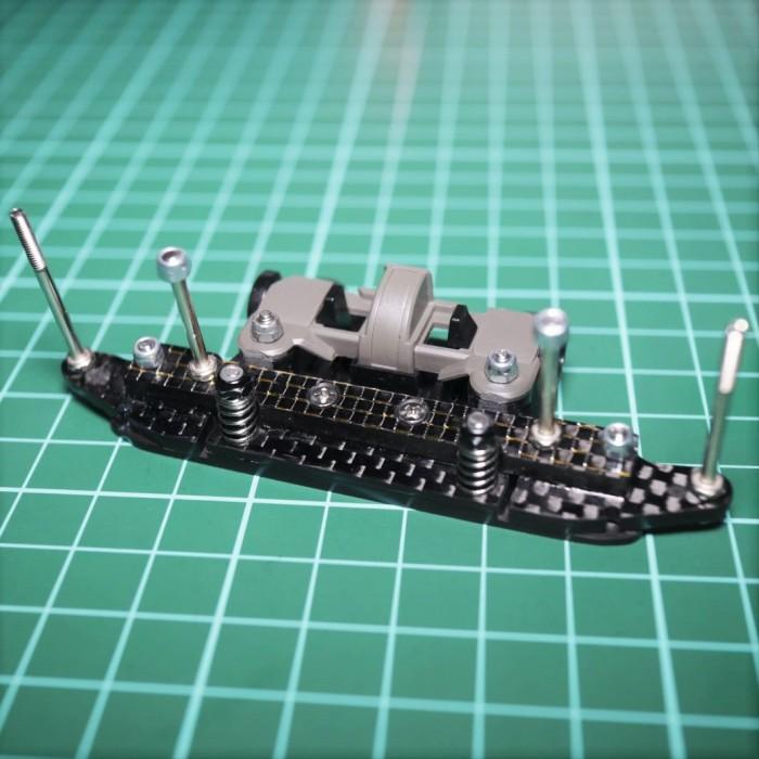 Tamiya STO Bumper Stay Depan AT HG Carbon Lubang 18