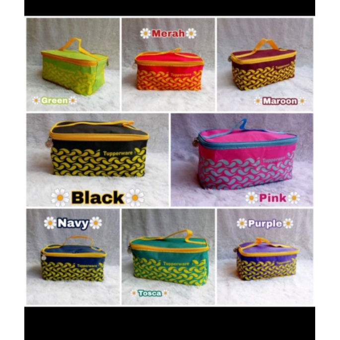 CNC Box tas bekal tupperware (zipper bunga es)