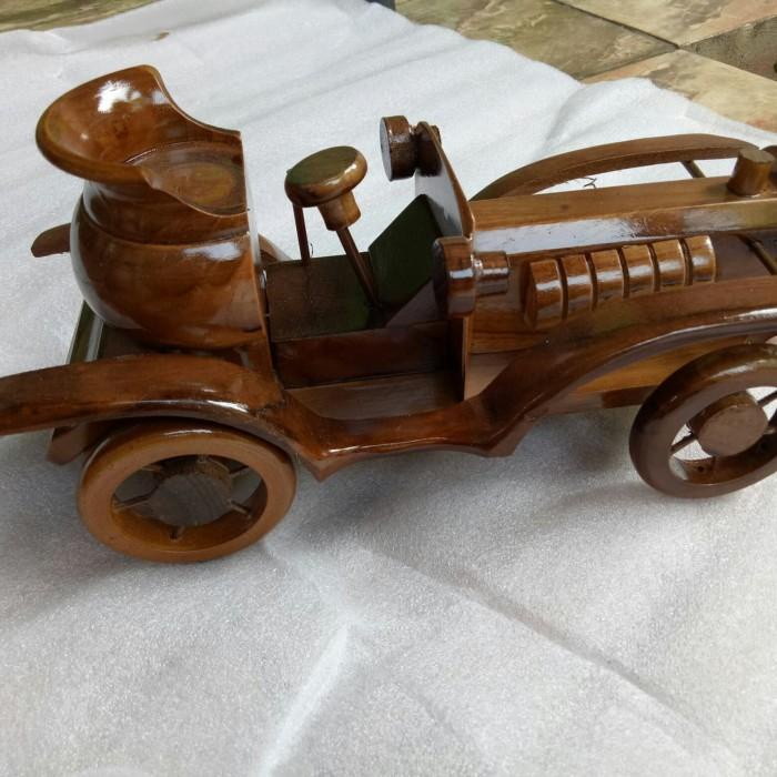 Terlaris Mobil Dekorasi Pajangan 30 Cm Kayu Jati Asli Blora Unik Furniture