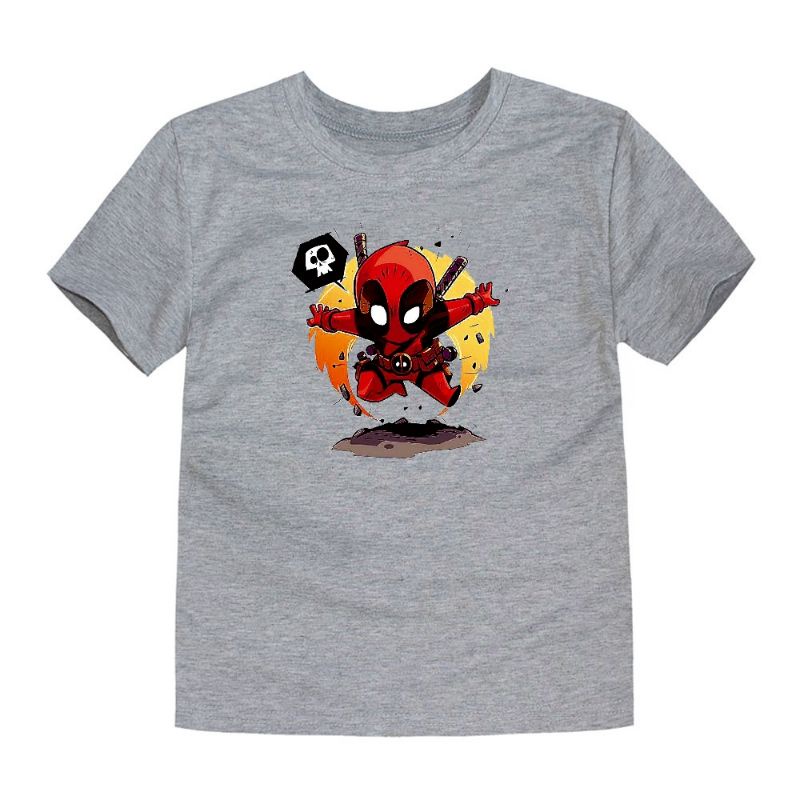 Kaos Anak Unisex Deadpool Baju Oblong Anak Lengan Pendek Baju Atasan Anak 2-16Th Cod