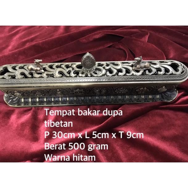 Tempat Bakar Dupa Tibetan (Emas, Hitam & Tembaga)