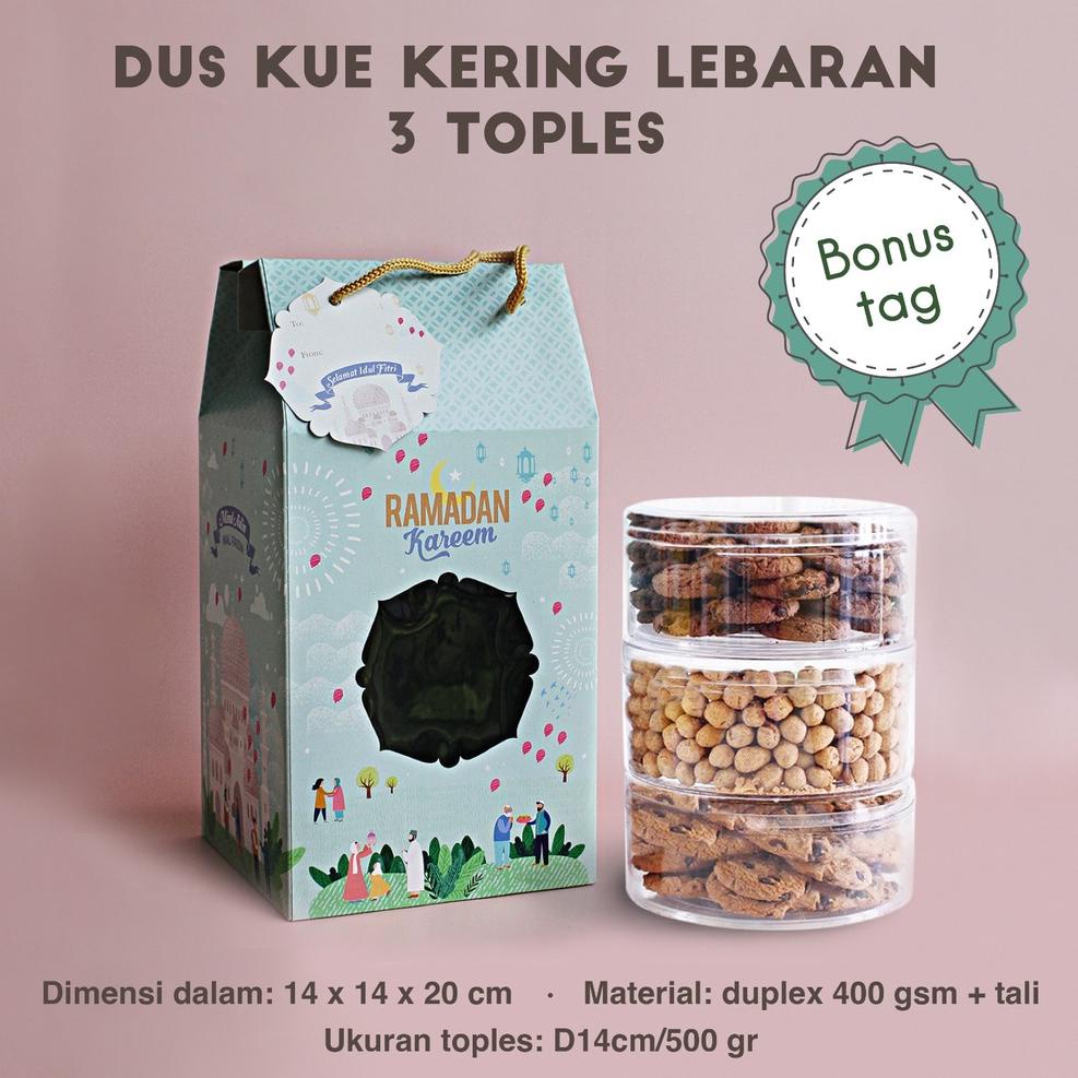 

【flashϟsale】 DUS KUE LEBARAN MUAT 3 TOPLES 500 gr / 4 TOPLES 250 gr BUAT PARCEL BOX HAMPERS HIJAU