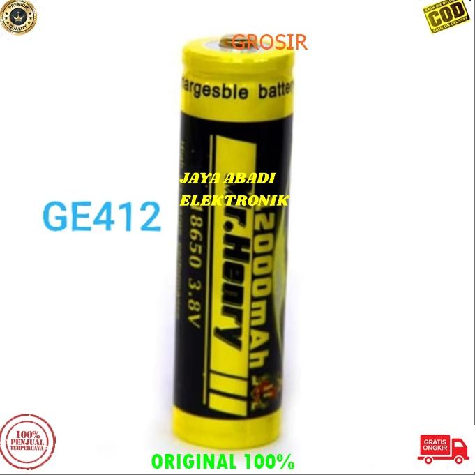 Terlaku.../ G412 ORIGINAL 3.7V V BATERAI 18650 12000 MAH PENTOL BATERRY BATERY BATU CAS CASAN CHARGE