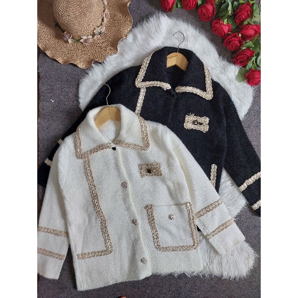 VN YEARNIN FURRY CARDIGAN OVERSIZE / KOREAN OUTER OVERSIZE JUMBO