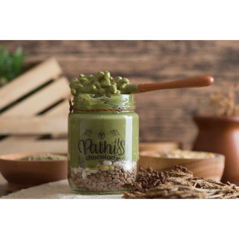 

pathishocolade green tea kemasan jar original rice crispy