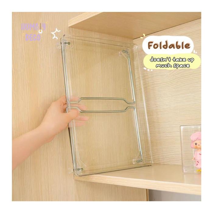 

Korean Aesthetic Minimalist Acrylic Clear Foldable Rack Organizer