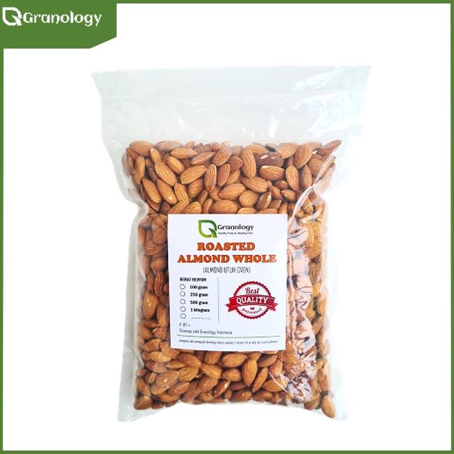 

Roasted Almond Whole / Almond Utuh Panggang / Almond Panggang (1 Kilogram) by Granology Non COD