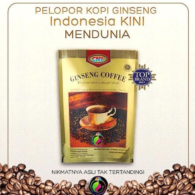 

Kopi Ginseng / Ginseng Coffee CNI isi 20 sachet @20 gram terlaris ED Oktober 2024 Non COD