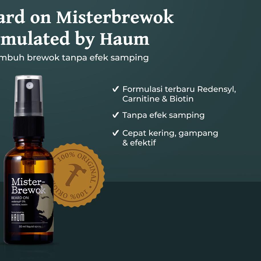 12.12 SALE MisterBrewok Beard On - Penumbuh Brewok dengan LCLT 