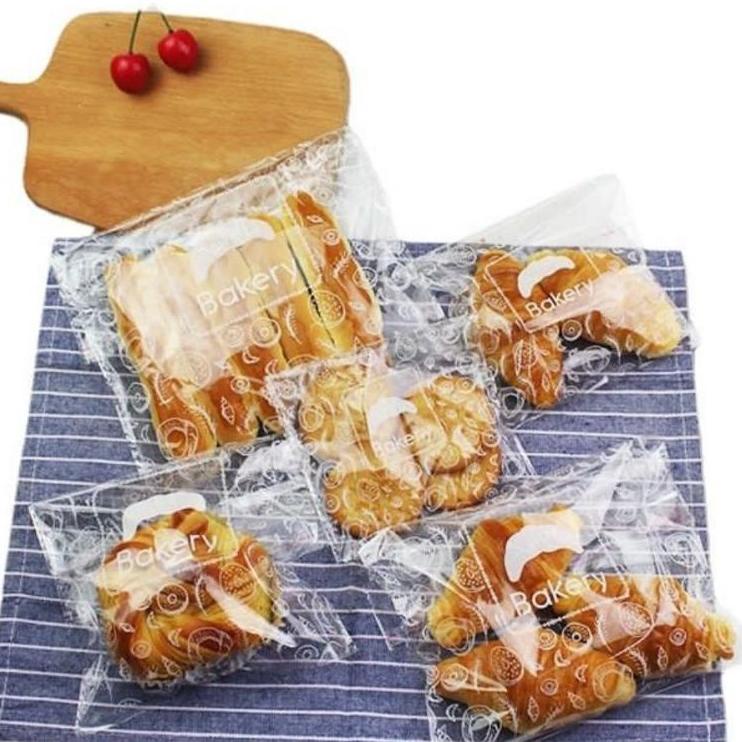 ➺ Home Baking Kantong Plastik OPP Roti isi 100pcs / Kemasan Kue Bakery / Plastik Packing Roti / Plas