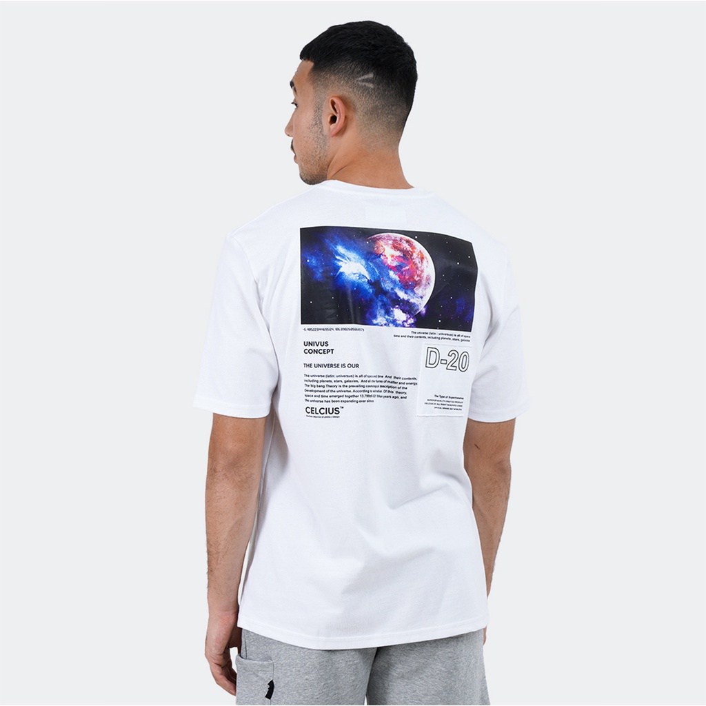 [COD] CELCIUS Kaos Lengan Pendek Sablon Univus Concept LIN000153C Putih