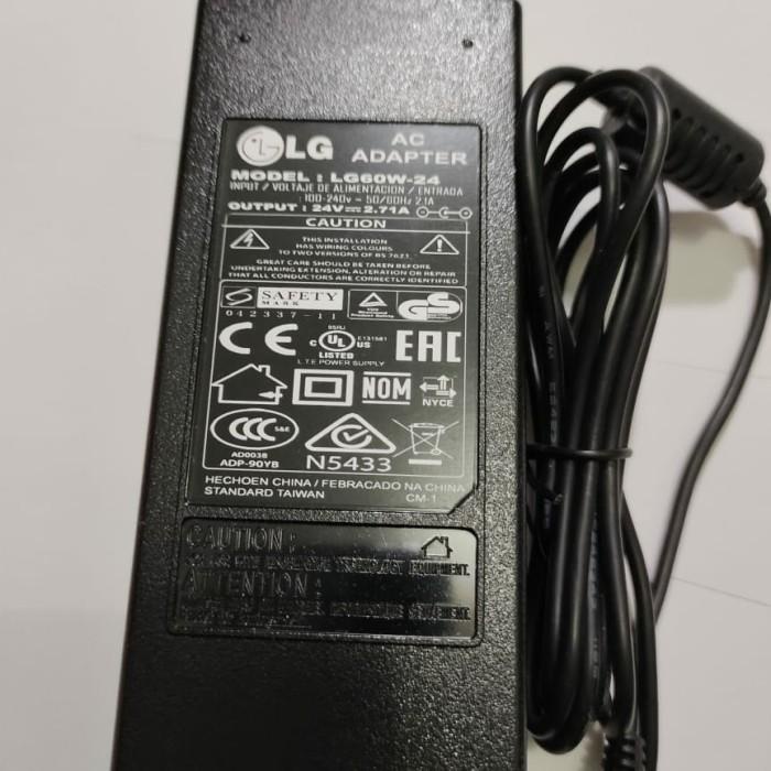 Terlaris New Charger Adaptor Tv Led Lcd Monitor Lg 24V 2,71A 22Ls3300 19Ls3300
