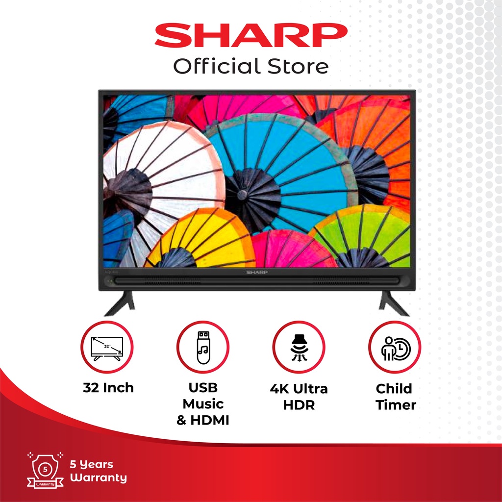 Sharp Easy Smart TV 2T-C32DF1i SHARP INDONESIA OFFICIAL SHOP
