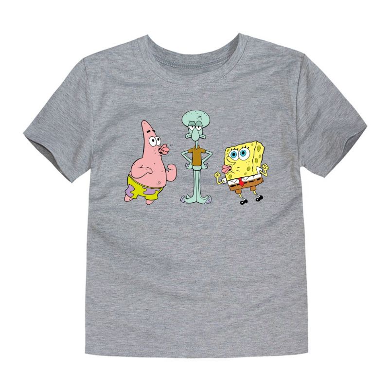 Kaos Oblong Anak Spongebob Squidward Baju Anak Lengan Pendek Kaos Anak Atasan 2-16Th Cod