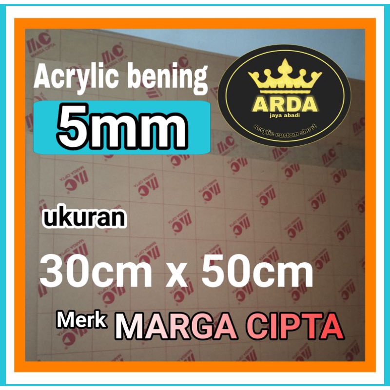 

Akrilik 5mm bening 30 x 50 acrylic clear marga cipta lembaran mika ready stok akrilik termurah