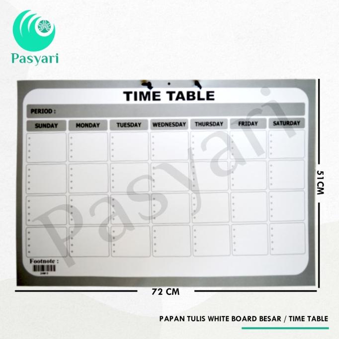 

Papan Tulis White Board Besar / Time Table jen03