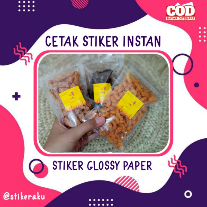 

CETAK STIKER INSTAN/CUSTOM DESAIN PRIBADI/STIKER GLOSSY