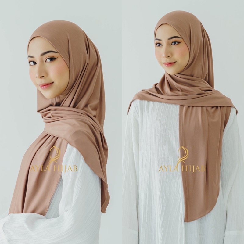Hijab Segitiga Instan Jersey Marwa / Camila Dewasa / Hijab Jersey Premium / Kerudung Pashmina Segiti