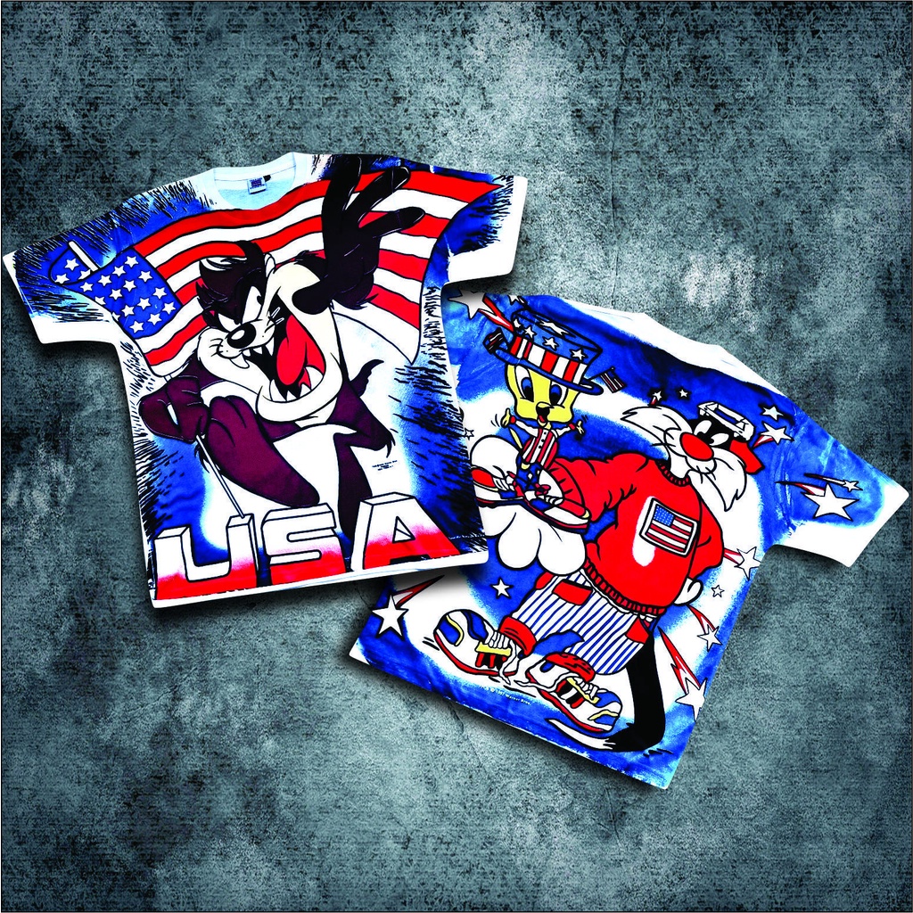 KAOS TAG THAILAND TAZMANIA USA AOP (ALL OF PRINT) | KAOS CARTOON KARTUN ANIME KOMIK COMIC FULLPRINT 